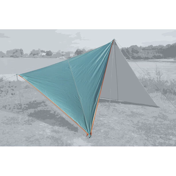 Bent Canvas Plain Tarp Single ocean wave/zipper orange 4 Bent Canvas Plain Tarp Single ocean wave/zipper orange - Image 2