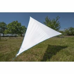 Bent Canvas Single Plain Tarp white/zipper light blue